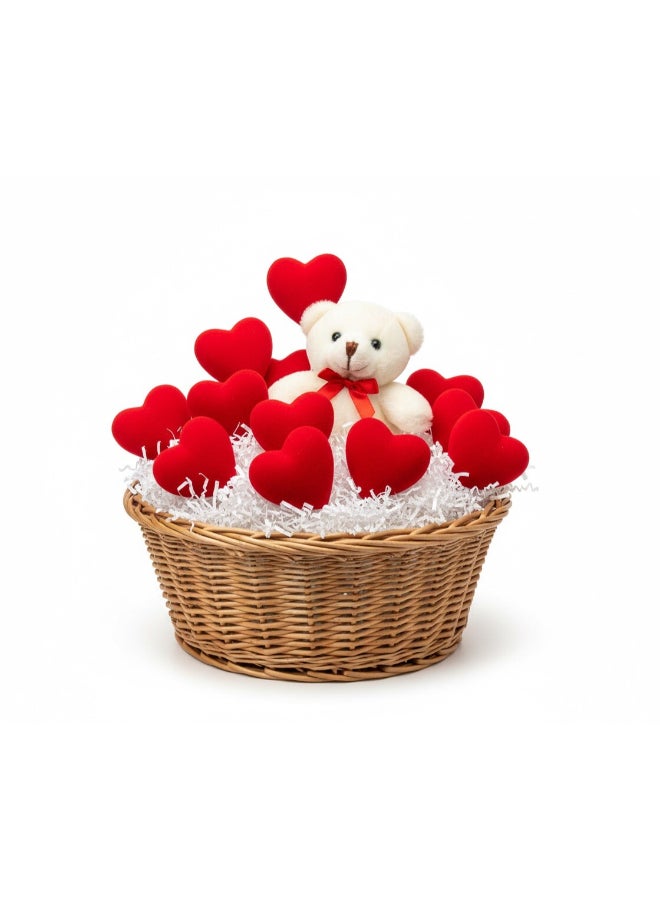 Toyland 6.5 CM Red Heart Decoration Set – Soft Touch Mini Hearts for Valentine’s Day, Gifts & Table Décor - Image 2